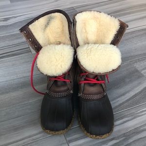L.L. Bean Duck boot. Sherpa-lined.
